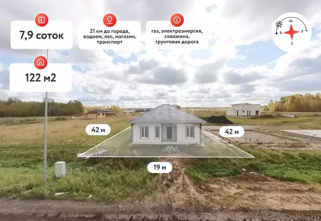 Дом в Тюменская область, Тюменский район, Новокаменский кп  (120 м) - Фото 0