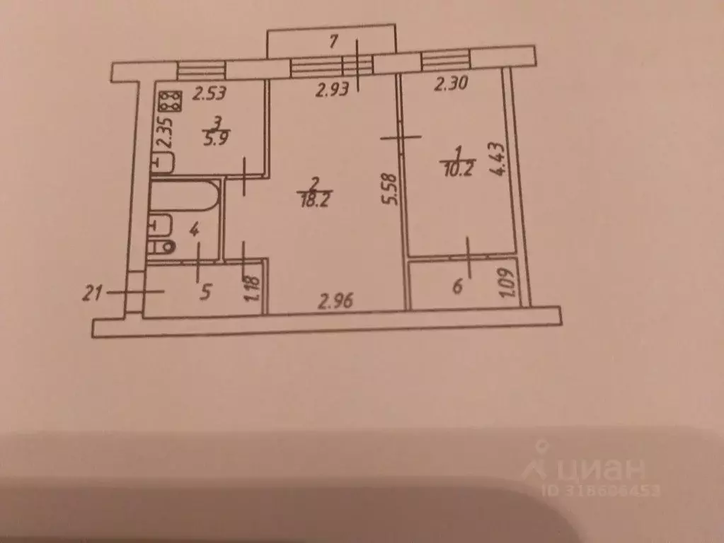 2-к кв. Московская область, Химки Фирсановка мкр, Речная ул., 4 (42.6 ... - Фото 0