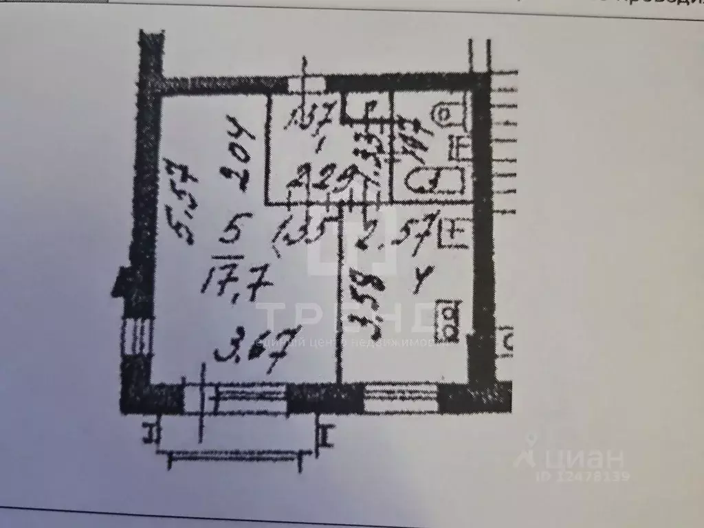 1-к кв. Санкт-Петербург Витебский просп., 81К1 (33.6 м) - Фото 2