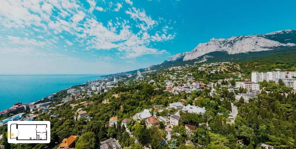 1-к кв. Крым, Ялта муниципальный округ, Кореиз пгт спуск Парковый ... - Фото 2