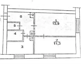 2-к. квартира, 41,1 м, 1/2 эт. - Фото 0