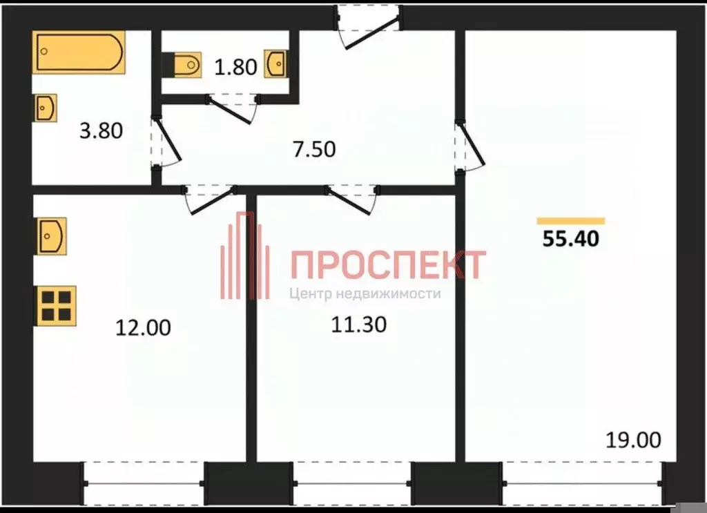 2-к кв. Пензенская область, Пензенский район, Мичуринский сельсовет, ... - Фото 2