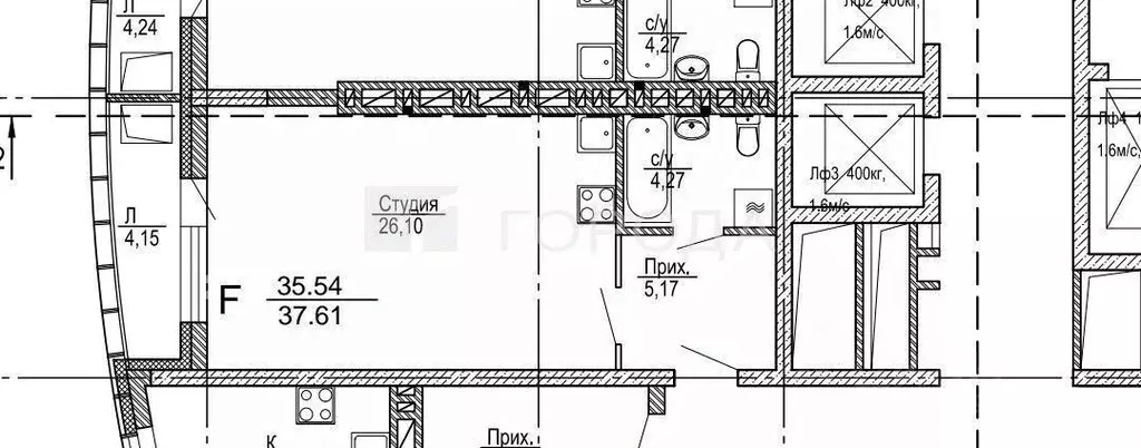 Студия Новосибирская область, Новосибирск Кавалерийская ул., 3/1 (35.2 ... - Фото 0