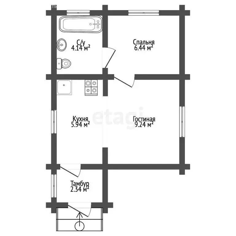 Дом в Тольятти, садоводческий массив Фёдоровские луга, СТ Огонёк (40.5 ... - Фото 0