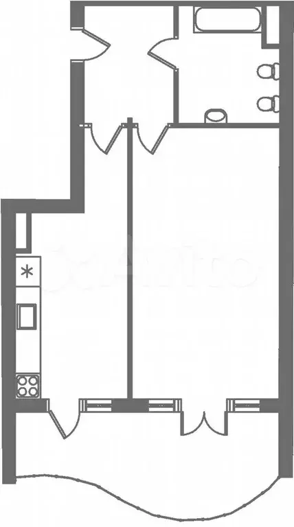 2-к. квартира, 74 м, 2/25 эт. - Фото 0