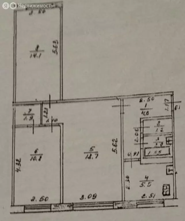 3-комнатная квартира: Уфа, Черниковская улица, 46 (59.4 м) - Фото 2