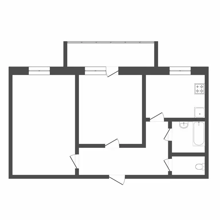 2-комнатная квартира: Тюмень, улица Челюскинцев, 30 (56.8 м) - Фото 1