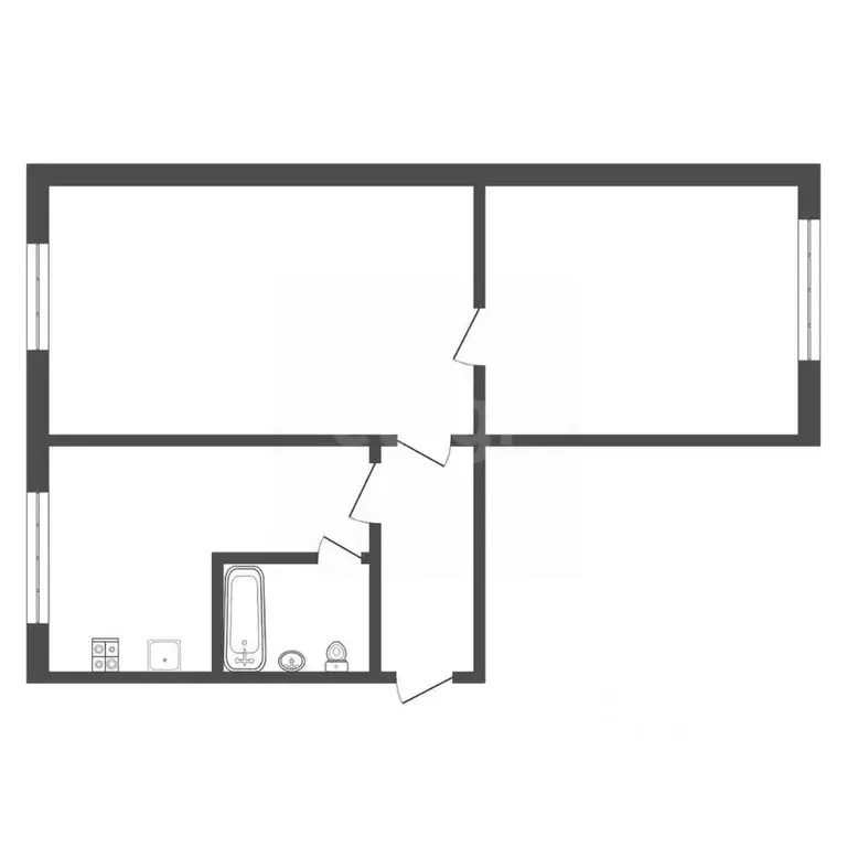 2-к кв. Тульская область, Богородицк ул. Ленина, 14 (42.7 м) - Фото 2