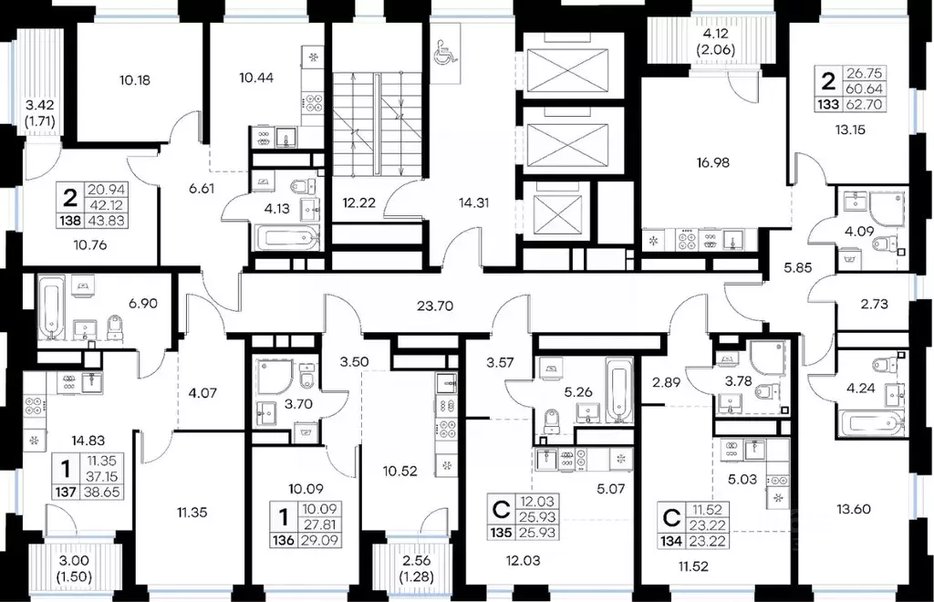 2-к кв. Нижегородская область, Нижний Новгород Глоракс Левобережный ... - Фото 2