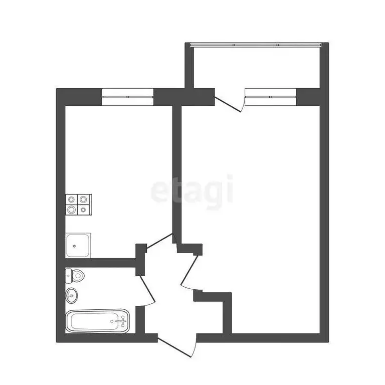 1-комнатная квартира: Улан-Удэ, улица Москалёва, 2 (35.2 м) - Фото 1