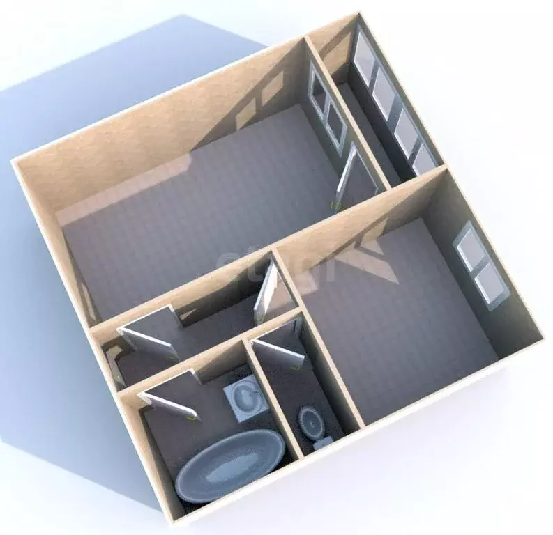 1-комнатная квартира: Южно-Сахалинск, Тихая улица, 77 (32.2 м) - Фото 2