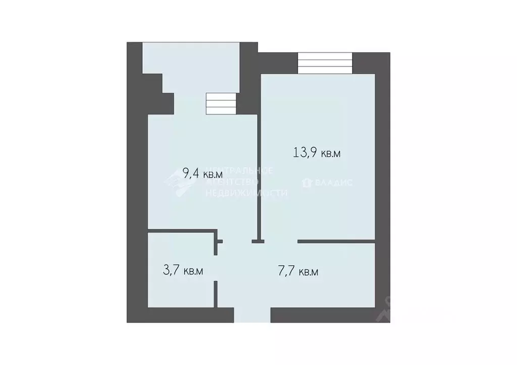 1-к кв. Рязанская область, Рыбное ул. Перспективная, 13 (35.0 м) - Фото 1