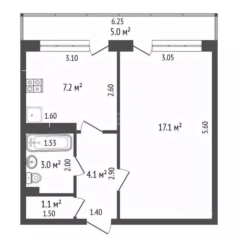 1-к кв. Тамбовская область, Мичуринск Липецкое ш., 105 (30.1 м) - Фото 2