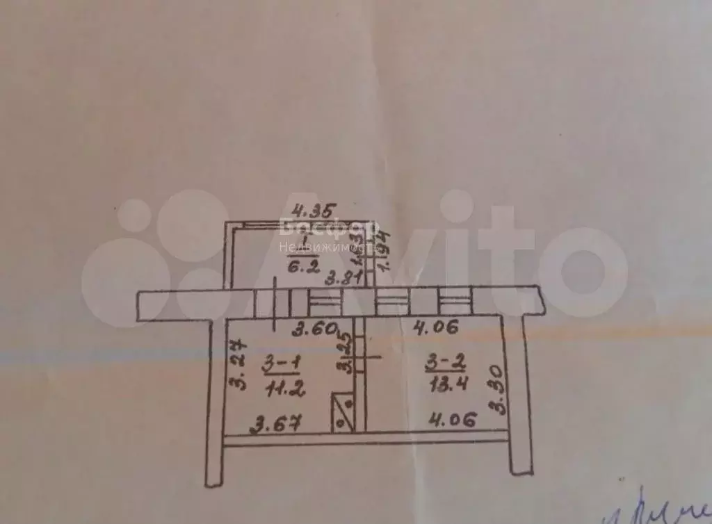 2-к. квартира, 31 м, 1/1 эт. - Фото 0