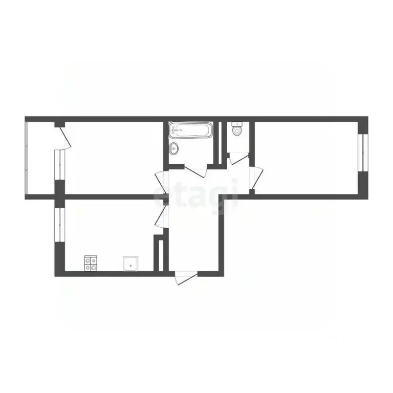 2-к кв. Костромская область, Кострома Красноармейская ул., 56 (51.0 м) - Фото 1