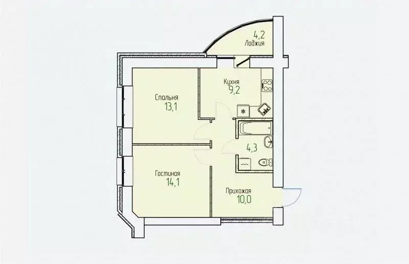2-к кв. Кировская область, Киров Мурашинский проезд, 7 (53.3 м) - Фото 0