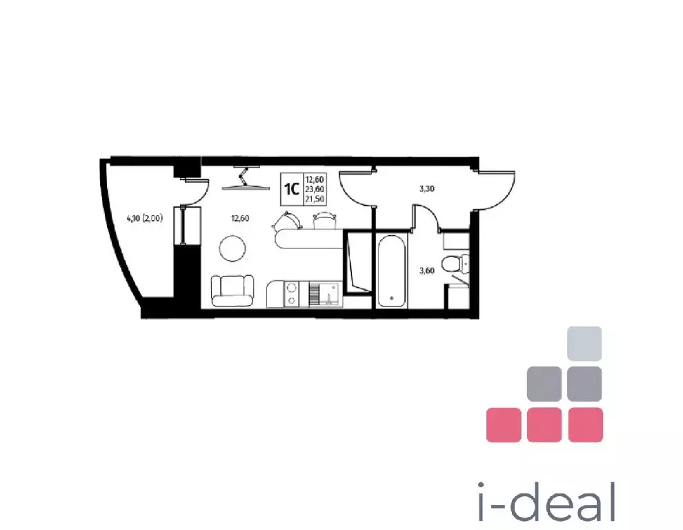 Продается 1-комнатная квартира - Фото 1