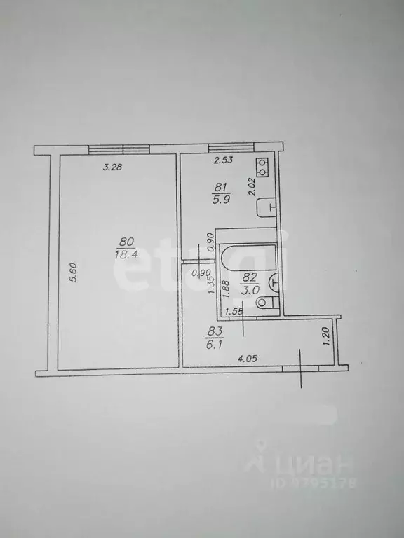 1-к кв. Татарстан, Казань ул. Братьев Касимовых, 10 (33.4 м) - Фото 2