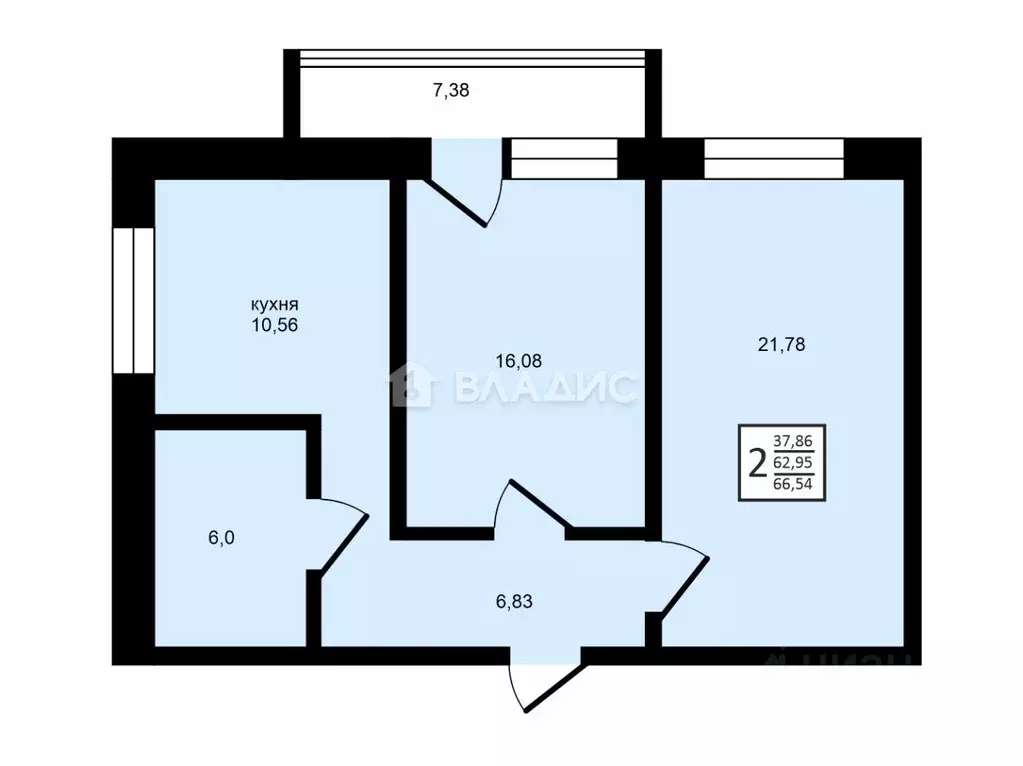 2-к кв. Владимирская область, Суздальский район, Новоалександровское ... - Фото 2