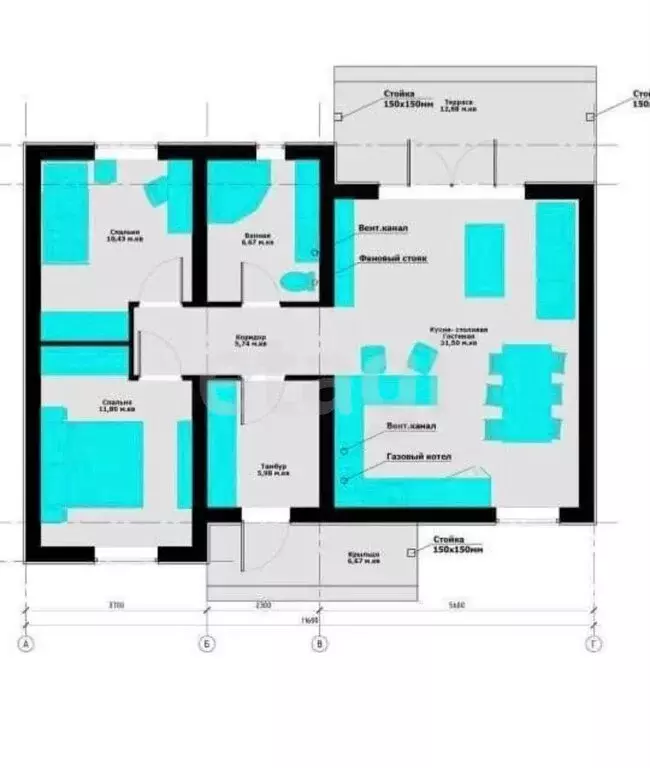 Дом в Калининградская область, Гурьевский муниципальный округ, посёлок ... - Фото 2