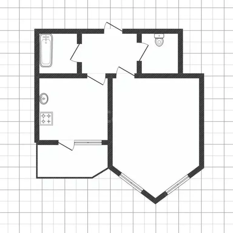 1-к кв. Белгородская область, Белгородский район, Новосадовское с/пос, ... - Фото 2