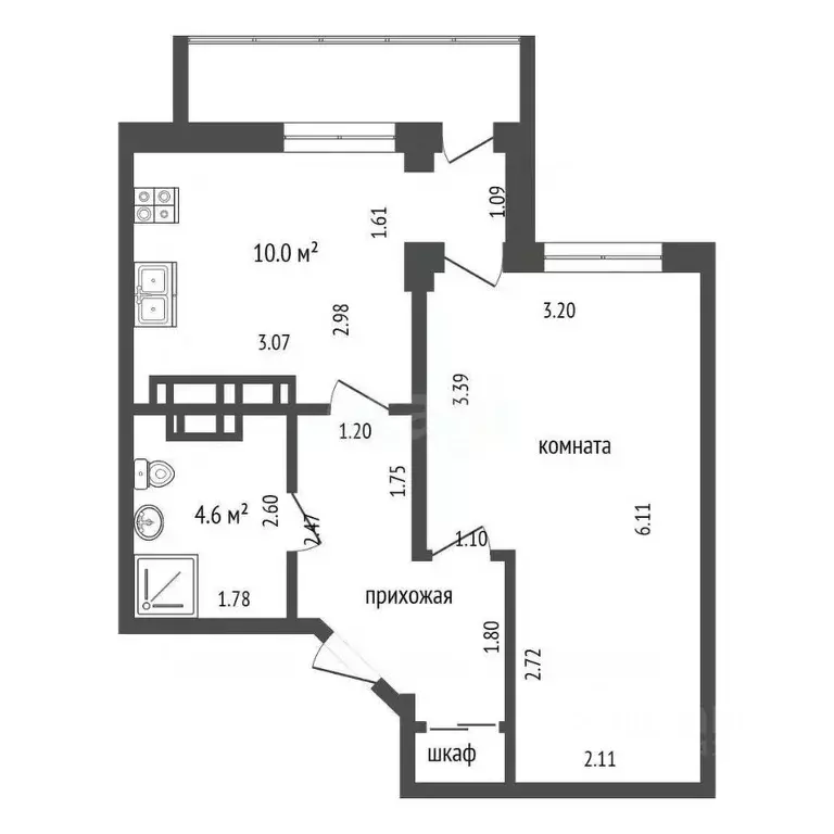 1-к кв. Севастополь ул. Горпищенко, 104Вк1 (36.7 м) - Фото 0