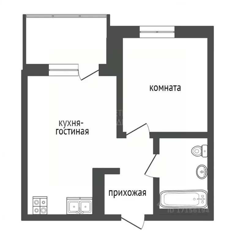 1-к кв. Тюменская область, Тюменский муниципальный округ, д. Патрушева ... - Фото 2