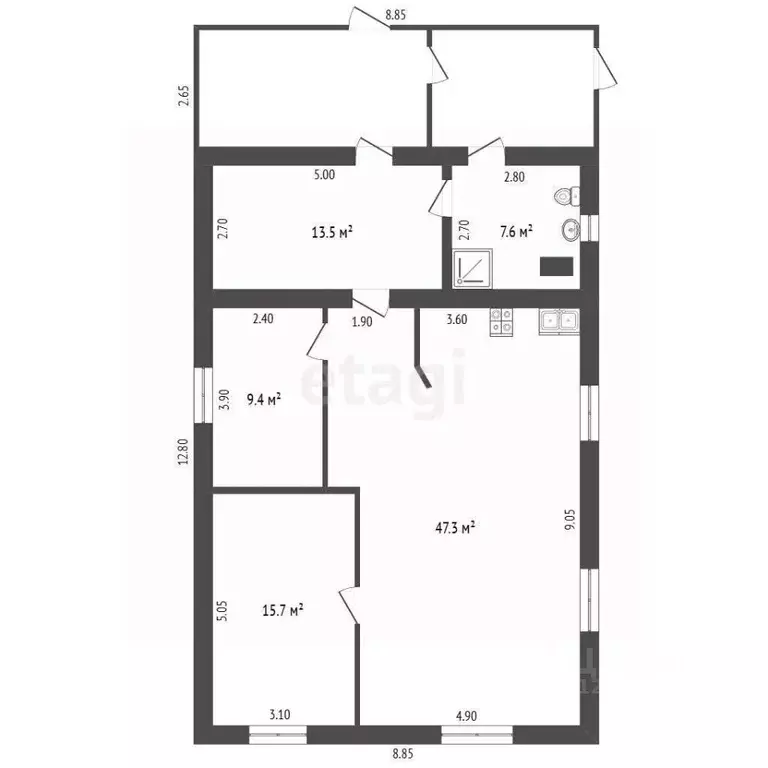 Дом в Пермский край, пос. Куеда ул. Интернациональная, 13 (93 м) - Фото 2