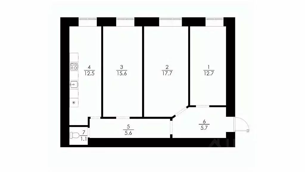 3-к кв. Санкт-Петербург Московский просп., 74 (70.9 м) - Фото 1