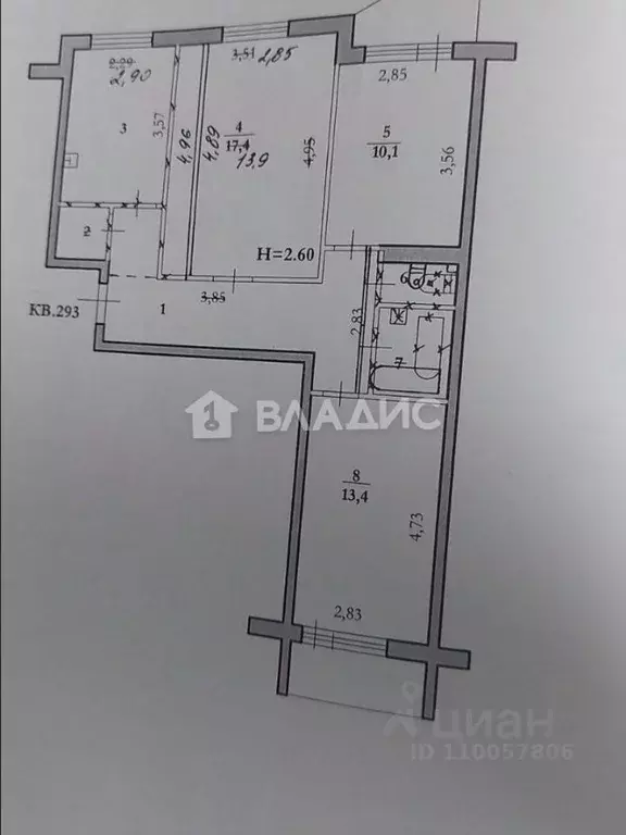 3-к кв. Волгоградская область, Волгоград ул. 8-й Воздушной Армии, 24 ... - Фото 1
