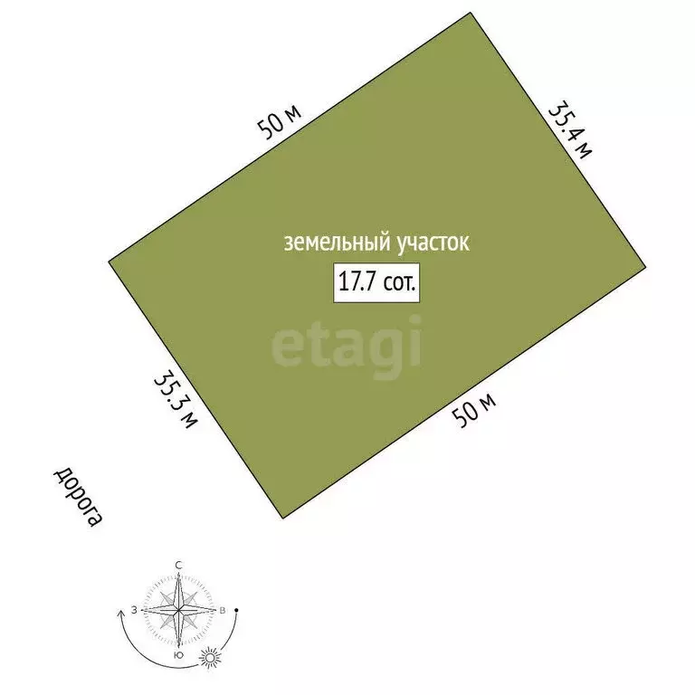 Участок в село Сингуль Татарский, Вербная улица (17.67 м) - Фото 1