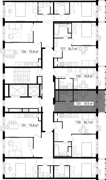 Квартира-студия: деревня Сапроново, микрорайон Купелинка, квартал ... - Фото 1