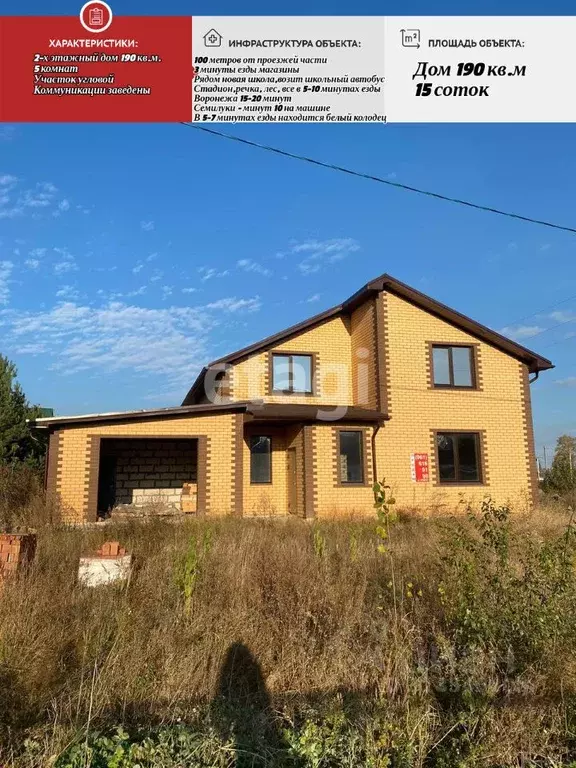 Дом в Воронежская область, Семилукский район, Стрелица рп ул. Новая, 4 ... - Фото 0
