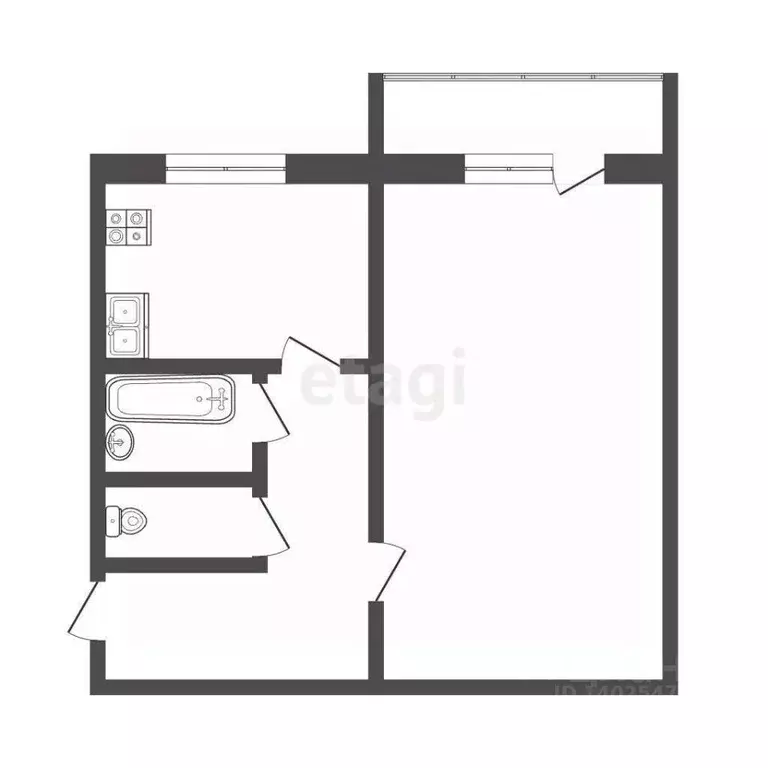 1-к кв. Владимирская область, Ковров ул. Лопатина, 13/5 (30.0 м) - Фото 2