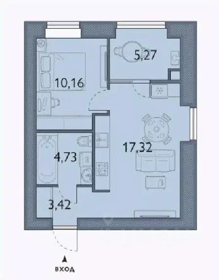 1-к кв. Брянская область, Брянский район, пос. Мичуринский, ... - Фото 1