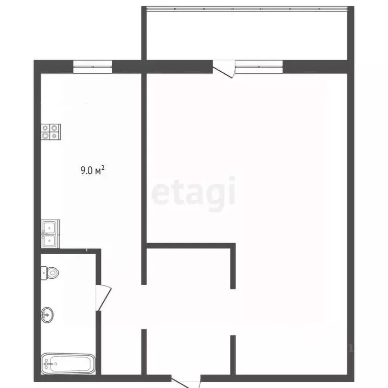 1-к кв. Ростовская область, Батайск ул. Воровского, 63 (33.2 м) - Фото 0