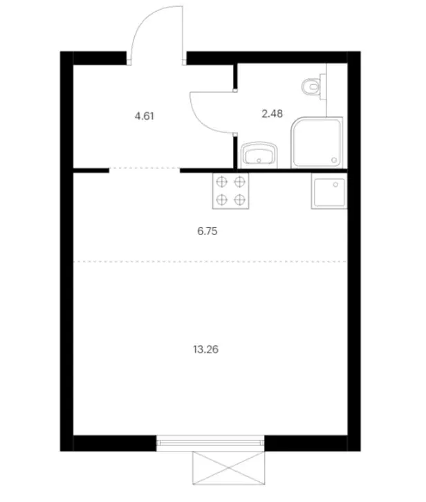 Продаётся квартира-студия, 27.1 м - Фото 0