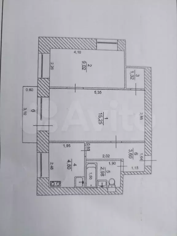 2-к. квартира, 37 м, 3/3 эт. - Фото 0