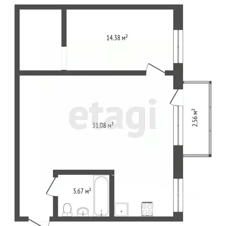 2-к кв. Камчатский край, Петропавловск-Камчатский ул. Тельмана, 2Б ... - Фото 1