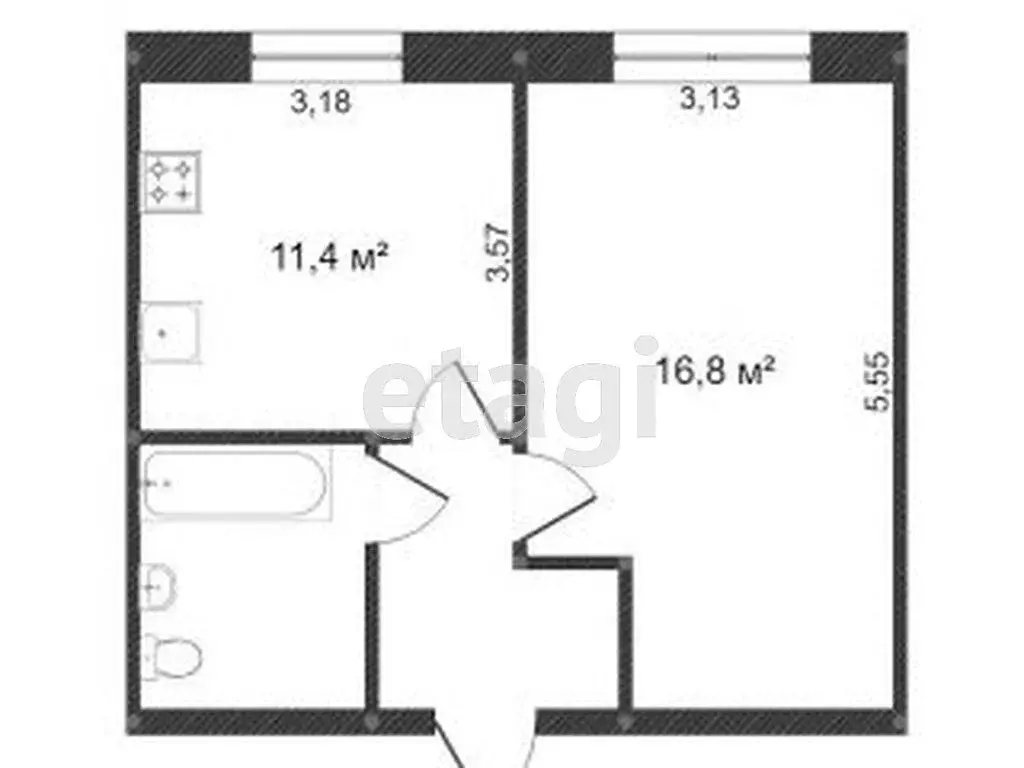 1-комнатная квартира: Вологда, Воркутинская улица, 7 (34.6 м) - Фото 1