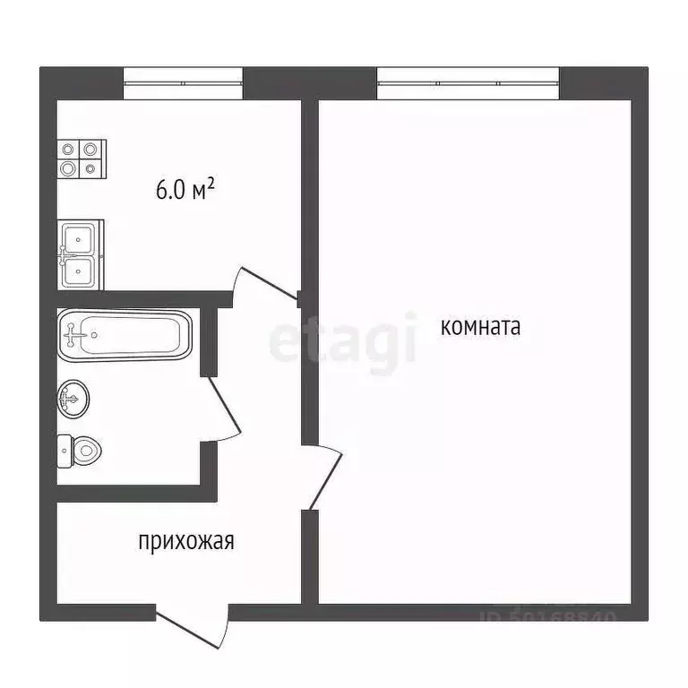 1-к кв. Саратовская область, Балашов ул. Орджоникидзе, 2 (30.8 м) - Фото 1