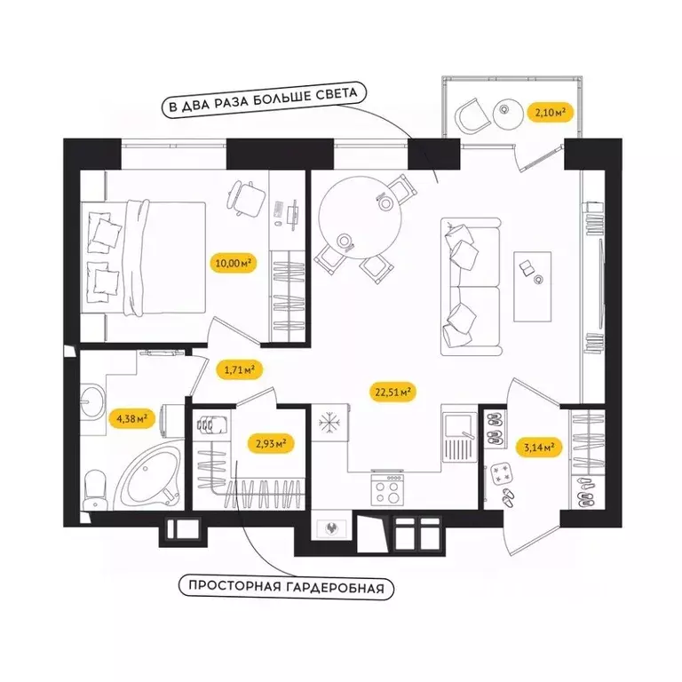 1-к кв. Астраханская область, Астрахань ул. Савушкина, 6/1 (45.3 м) - Фото 1