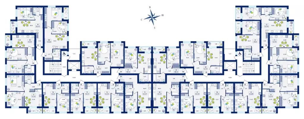 2-к кв. Калининградская область, Зеленоградск  (57.72 м) - Фото 2