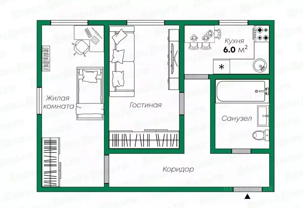 2-к кв. Кировская область, Киров Милицейская ул., 56 (41.8 м) - Фото 2