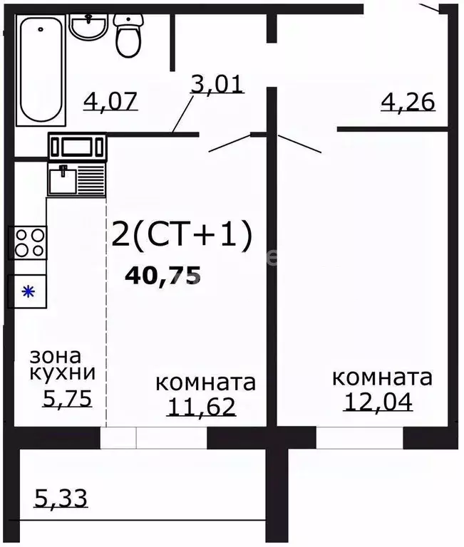 2-к кв. Челябинская область, Челябинск ул. Профессора Благих, 49 ... - Фото 2