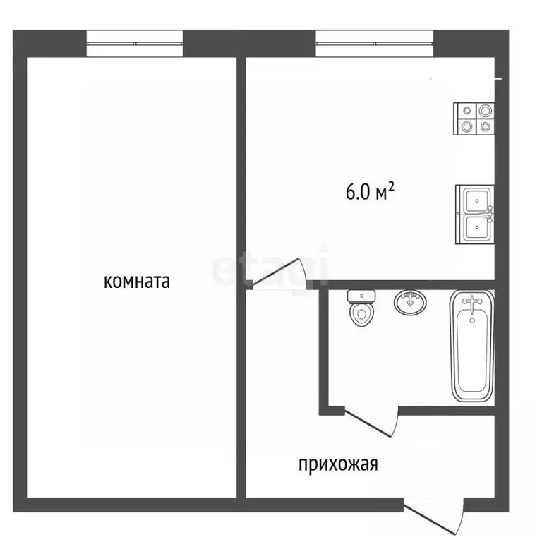 1-к кв. Москва Минусинская ул., 8 (28.8 м) - Фото 2
