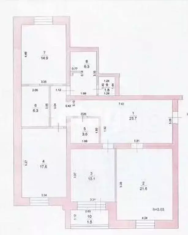 3-к кв. Татарстан, Казань ул. Сулеймановой, 3 (111.8 м) - Фото 2