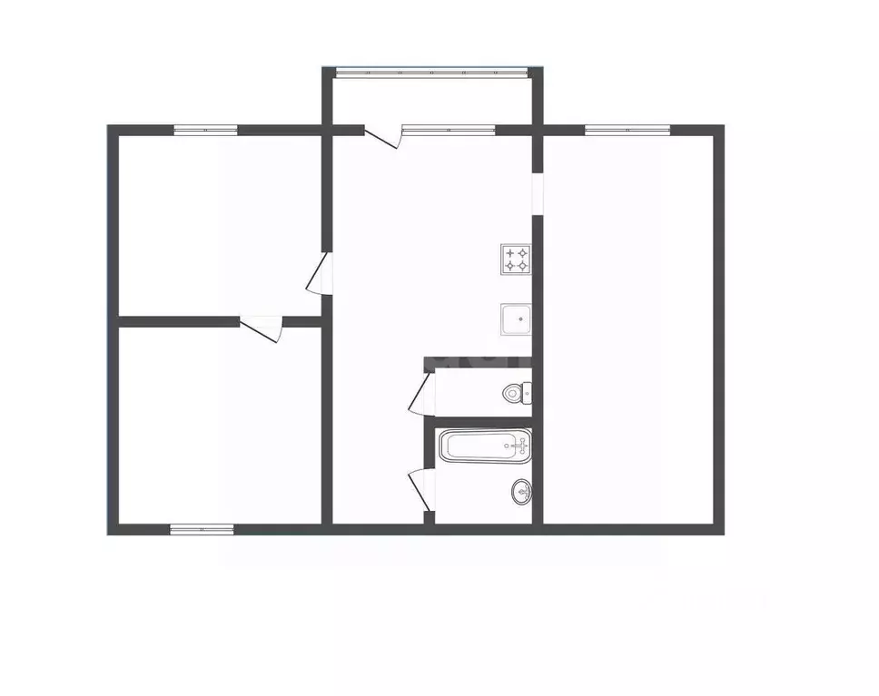 3-к кв. Кемеровская область, Киселевск ул. 50 лет города, 34 (50.0 м) - Фото 2