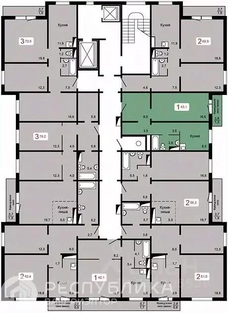 1-к кв. Красноярский край, Красноярск ул. Кутузова, 2 ст5 (45.1 м) - Фото 0