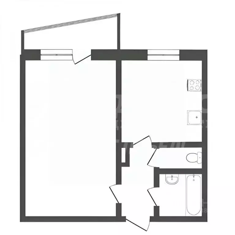 1-к кв. Тюменская область, Тюмень Заречный проезд, 4 (34.0 м) - Фото 2